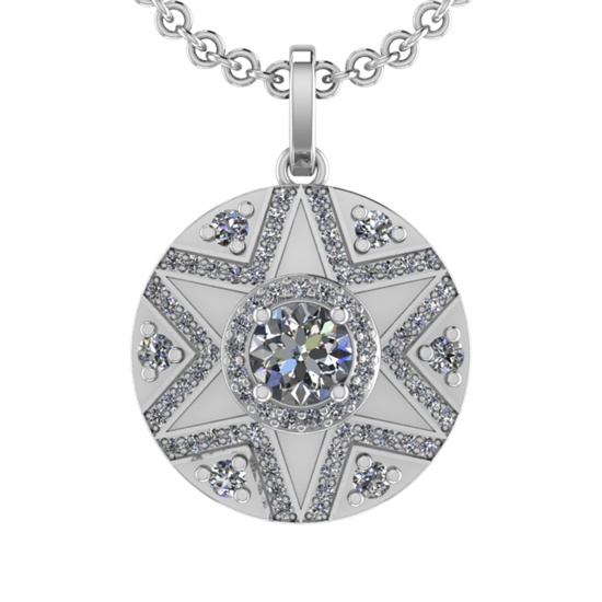 1.86 Ctw VS.SI1 (ALL DIAMOND ARE LAB GROWN ) Diamond 14k white Gold Necklac