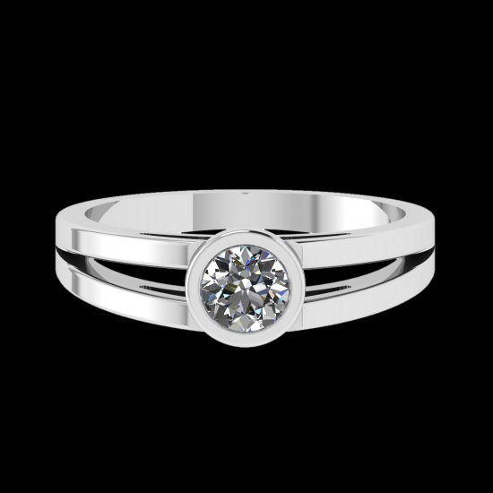 0.36 Ctw VS/SI1 Diamond Prong Set 10K white Gold Solitaire Ring (ALL DIAMON