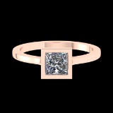 0.75 Ctw VS/SI1 Diamond Prong Set 10K Rose Gold Solitaire Ring (ALL DIAMOND