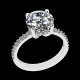 3.13 Ctw SI1/SI2 Diamond 10k white Gold Engagement Ring (ALL DIAMOND ARE LA