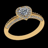0.88 Ctw VS/SI1 Diamond 10k Yellow Gold Engagement Ring (ALL DIAMOND ARE LA