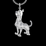 0.41 Ctw VS/SI1 Diamond 10k white Gold Christmas Theme Pandant (ALL DIAMOND