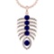 4.60 Ctw VS/SI1 Blue Sapphire and Diamond 14k Rose Gold Pandant (ALL DIAMON