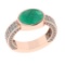 2.96 Ctw VS/SI1 Emerald and Diamond 14k Rose Gold Engagement Ring (ALL DIAM