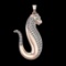 1.86 Ctw VS/SI1 Diamond Prong Set 18k Rose Gold Pendant (ALL DIAMOND ARE LA