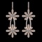 6.20 Ctw VS/SI1 Diamond 10K Rose Gold Dangling Earrings