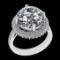 4.21 Ctw VS/SI1 Diamond 10k white Gold Engagement Ring (ALL DIAMOND ARE LAB