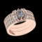 1.39 Ctw VS/SI1 Diamond Prong Set 18k Rose Gold Engagement Ring (ALL DIAMON