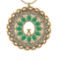 5.86 Ctw VS/SI1 Emerald and Diamond 14k Yellow Gold Pandant (ALL DIAMOND AR