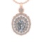 2.69 Ctw VS/SI1 Diamond 10K Rose Gold Pendant (ALL DIAMOND ARE LAB GROWN) (