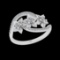 0.35 Ctw VS/SI1 Diamond 18K White Gold Engagement Ring (ALL DIAMOND ARE LAB