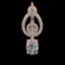 6.87 Ctw VS/SI1 Diamond Prong Set 18k Rose Gold Pendant (ALL DIAMOND ARE LA