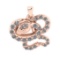 0.15 Ctw VS/SI1 Diamond 14k Rose Gold Pendant (ALL DIAMOND ARE LAB GROWN )