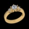 1.40 Ctw VS/SI1 Diamond Prong Set 18K Yellow Gold Engagement Ring