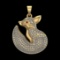 6.62 Ctw VS/SI1 Diamond 10k Yellow Gold Pandant (ALL DIAMOND ARE LAB GROWN)