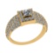 1.49 Ctw SI1/SI2 Diamond 14k Yellow Gold Engagement Ring (ALL DIAMOND ARE L