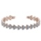 13.26 Ctw SI1/SI2 Diamond 14k Rose Gold Bracelet (ALL DIAMOND ARE LAB GROWN