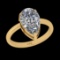 2.50 Ctw VS/SI1 Diamond Style 14 K Yellow Gold Solitaire Ring (ALL DIAMOND