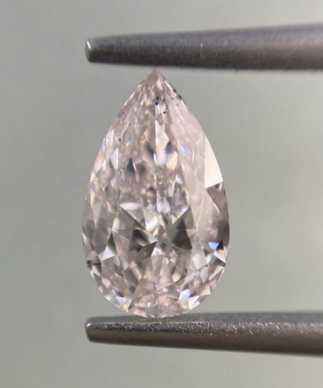NATURAL FANCY LIGHT PINK PEAR DIAMOND GIA CERTIFIED 1.05 CTTW SI1