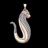 1.86 Ctw VS/SI1 Diamond Prong Set 18k Rose Gold Pendant (ALL DIAMOND ARE LA