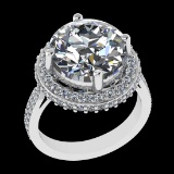 4.21 Ctw VS/SI1 Diamond 10k white Gold Engagement Ring (ALL DIAMOND ARE LAB