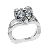 3.40 Ctw VS.SI1 (ALL DIAMOND ARE LAB GROWN ) Diamond 14k white Gold Engagem