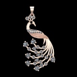 3.67 Ctw VS/SI1 Treated fancy black diamond Prong Set 18k Rose Gold Pendant