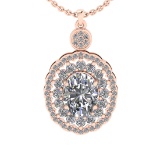 2.69 Ctw VS/SI1 Diamond 10K Rose Gold Pendant (ALL DIAMOND ARE LAB GROWN) (