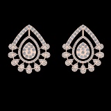 2.84 Ctw VS/SI1 Diamond Prong Set 18k Rose Gold Stud Earrings (ALL DIAMOND