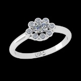 0.33 Ctw VS/SI1 Diamond 10k white Gold Engagement Ring (ALL DIAMOND ARE LAB