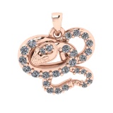 0.15 Ctw VS/SI1 Diamond 14k Rose Gold Pendant (ALL DIAMOND ARE LAB GROWN )