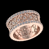 1.41 Ctw VS/SI1 Diamond 10K Rose Gold Eternity Ring (ALL DIAMOND ARE LAB GR