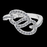 0.48 Ctw VS/SI1 Diamond Prong Set 10k white Gold Engagement Ring ( (ALL DIA