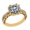 2.97 Ctw SI2/SI1 Diamond 14k Yellow Gold Engagement Ring (ALL DIAMOND ARE L