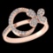 0.38 Ctw SI2/SI1 Diamond 10k Rose Gold Engagement Ring (ALL DIAMOND ARE LAB