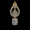 6.87 Ctw VS/SI1 Diamond Prong Set 18k Yellow Gold Pendant (ALL DIAMOND ARE