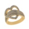 1.39 Ctw SI2/SI1 Diamond 14k Yellow Gold Engagement Ring (ALL DIAMOND ARE L