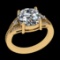 4.26 Ctw VS/SI1 Diamond 10k Yellow Gold Engagement Ring (ALL DIAMOND ARE LA