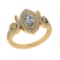 0.93 Ctw VS/SI1 Diamond 14K Yellow Gold Engagement Ring