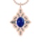 13.55 Ctw VS/SI1 Tanzanite and Diamond 14K Rose Gold Pendant