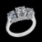 3.93 Ctw VS/SI1 Diamond Prong Set 18k white Gold Engagement Ring (ALL DIAMO