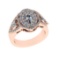 1.73 Ctw VS/SI1 Diamond 14K Rose Gold Engagement Ring