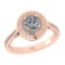 1.10 Ctw VS/SI1 Diamond Prong Set 14k Rose Gold Engagement Ring (ALL DIAMON