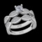 1.05 Ctw VS/SI1 Diamond Prong Set 18k white Gold Engagement Ring (ALL DIAMO