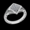 0.56 Ctw VS/SI1 Diamond Prong Set 18K White Gold Cluster Engagement Ring