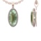 17.79 Ctw VS/SI1 Green Amethyst and Diamond 14K Rose Gold Necklace (ALL DIA