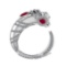 1.82 Ctw VS/SI1 Ruby and Diamond 14K White Gold Engagement Ring ALL DIAMOND