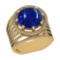 9.43 Ctw SI1/SI2 Tanzanite and Diamond 14k Yellow Gold Engagement Ring ( (A