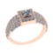 1.49 Ctw SI1/SI2 Diamond 14k Rose Gold Engagement Ring (ALL DIAMOND ARE LAB