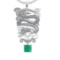 6.40 Ctw VS/SI1 Emerald and Diamond Prong Set 14K White Gold Pendant (ALL D